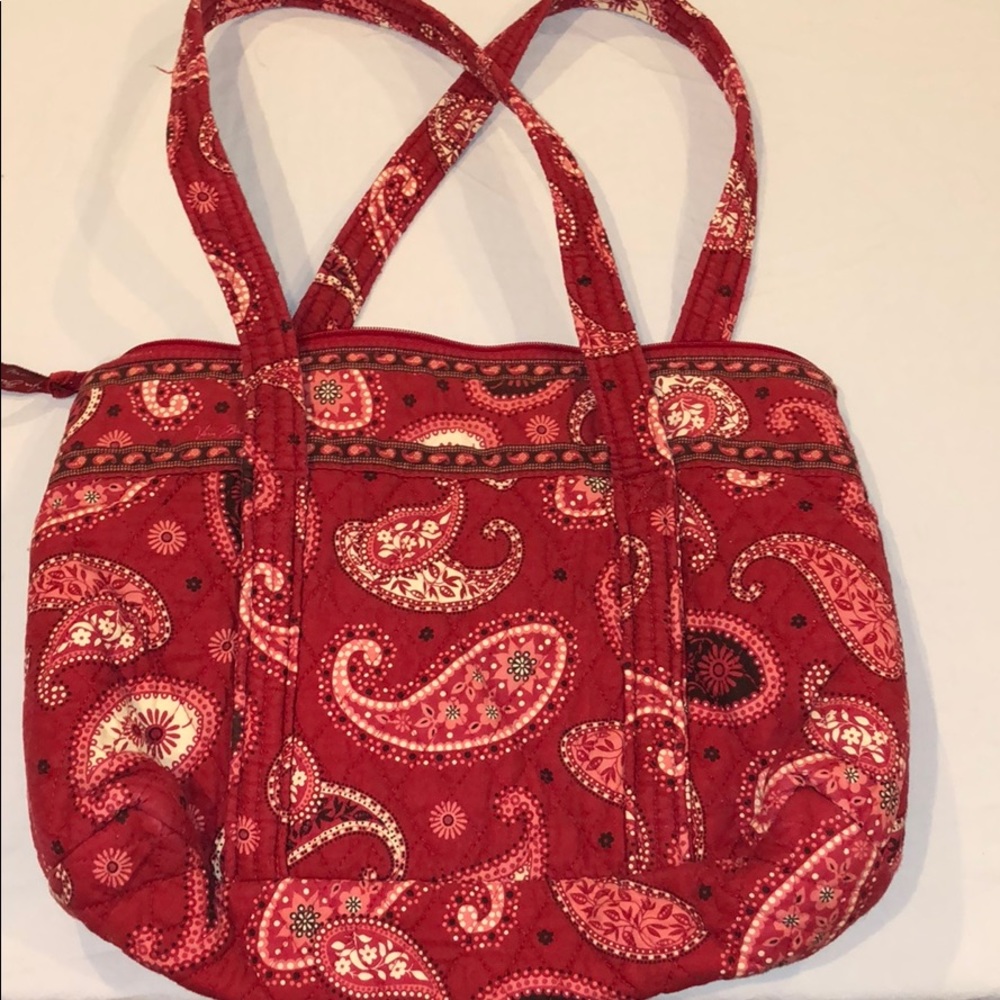 Vera Bradley Mesa Red shoulder bag retired pattern